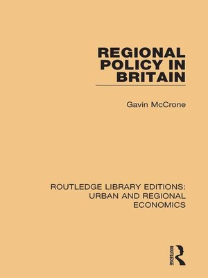cover image of Regional Policy in Britain